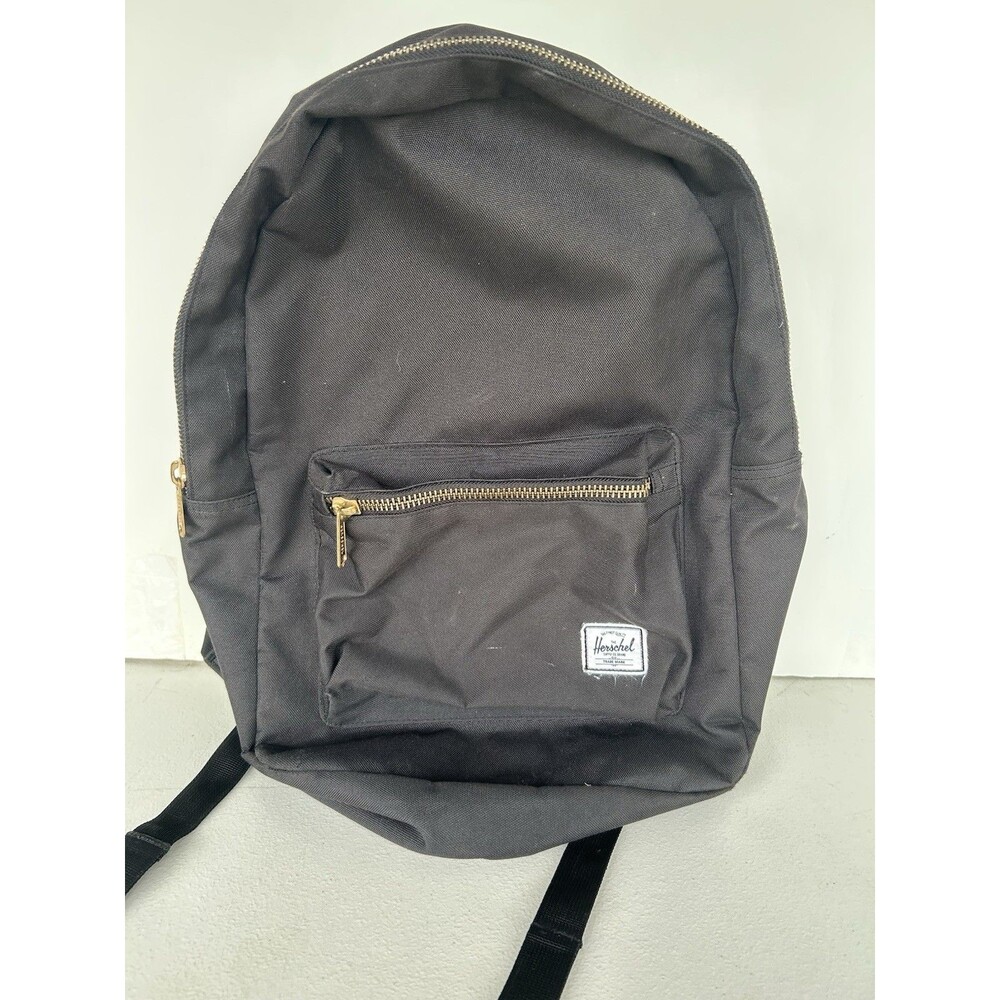 Herschel Supply Co Settlement Backpack Black Gold Zip Red Stripe Vintage